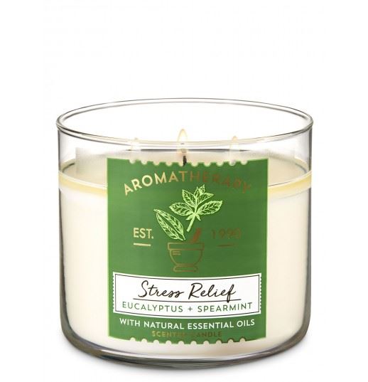 СВЕЧА 3-x фитильная AROMATHERAPY EUCALYPTUS SPEARMINT BATH & BODY WORKS