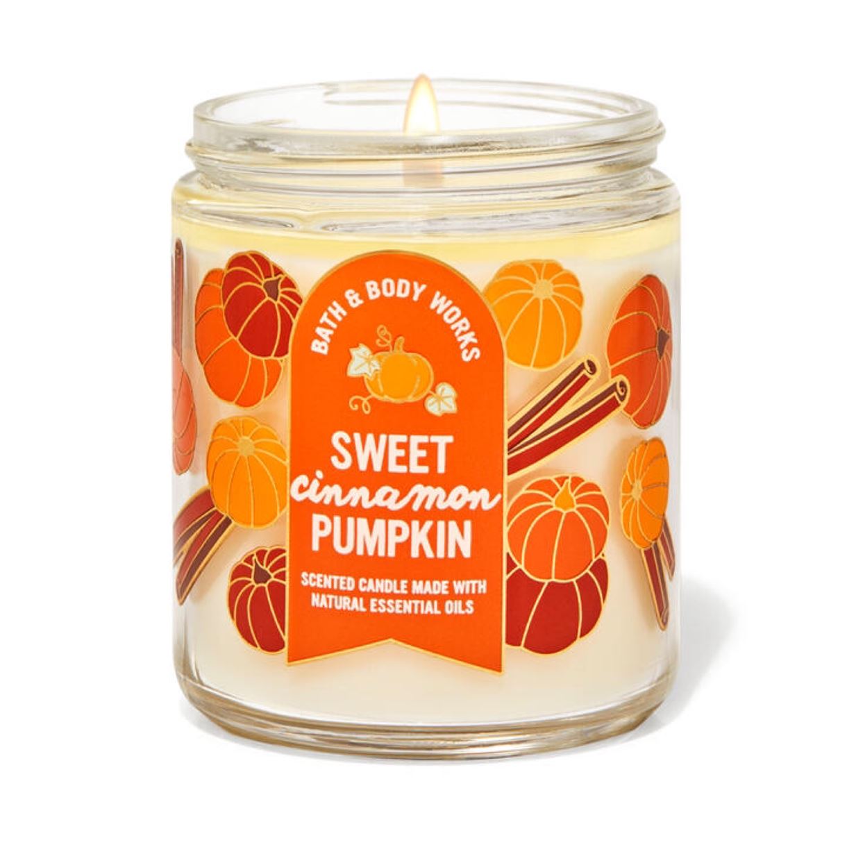 Середня свічка Bath and body works Sweet cinnamon pumpkin