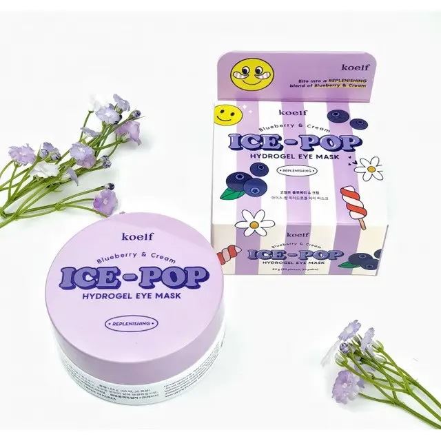 Гідрогелеві патчі для очей з лохиною та вершками Koelf Blueberry & Cream Ice-Pop Hydrogel Eye Mask