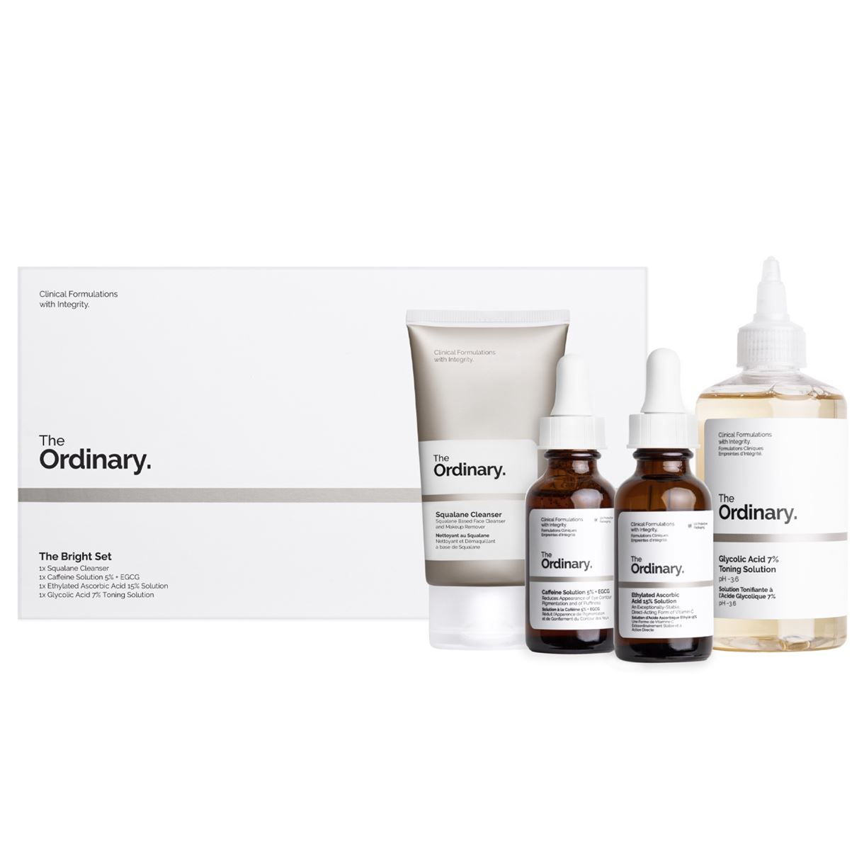 Набір, що надає сяйво тьмяній шкірі з пігментацією The Ordinary - The Bright Set