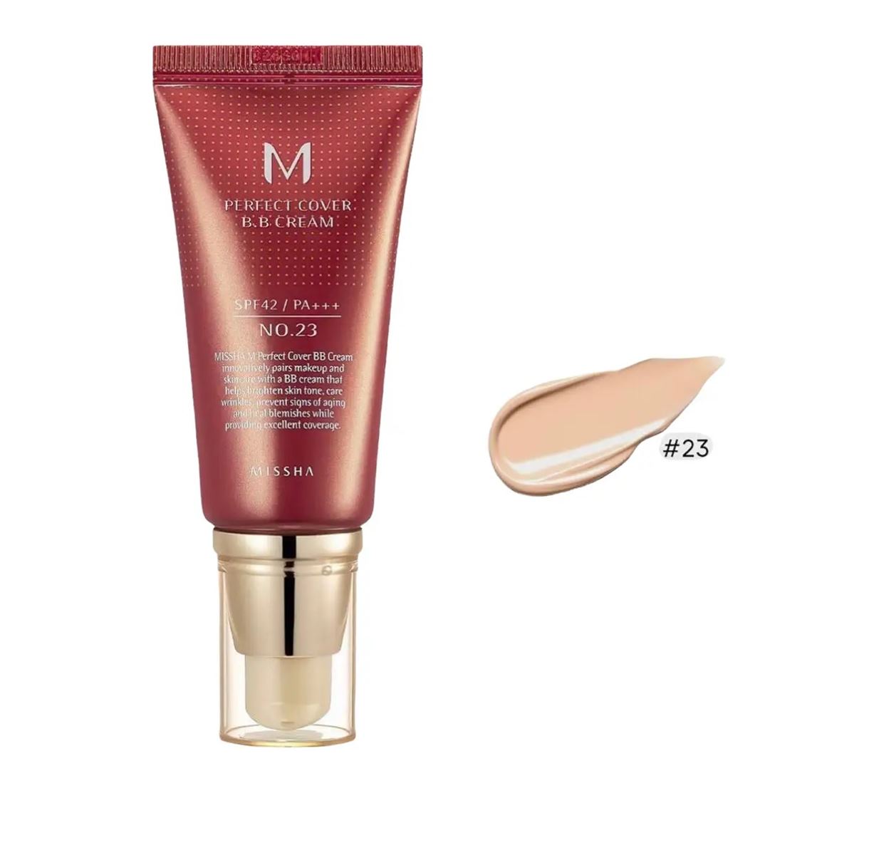 Зволожуючий та матуючий BB крем для обличчя Missha Perfect Cover BB Cream SPF 42 №23, 50ml.