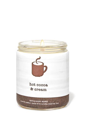 Середня свічка Bath&body works HOT COCOA CREAM