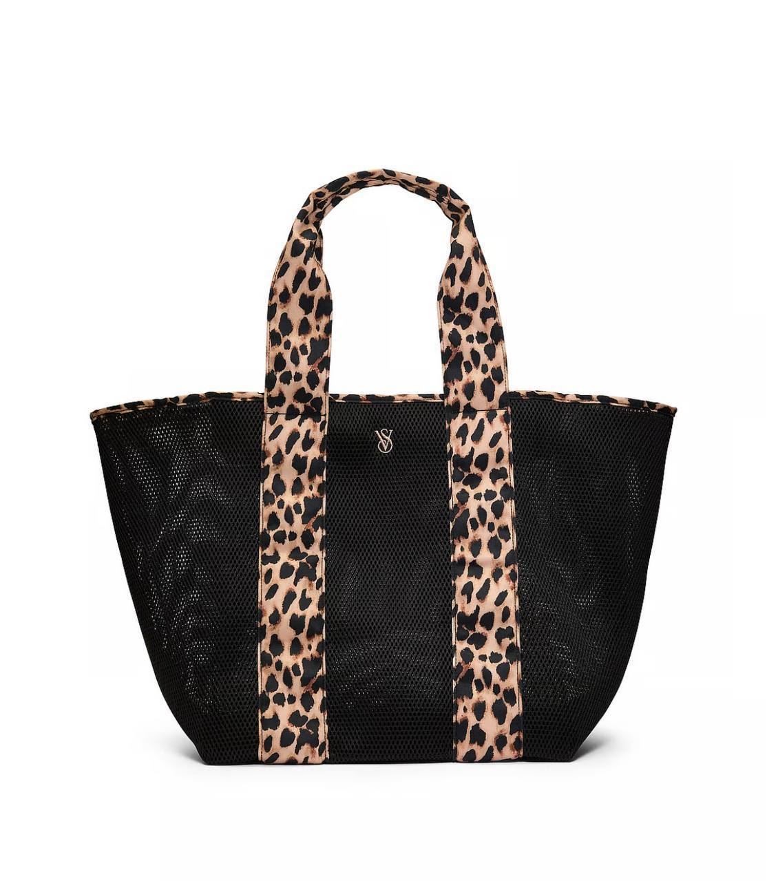 Сумка пляжна Victoria’s Secret Mesh Tote Bag, Леопардова