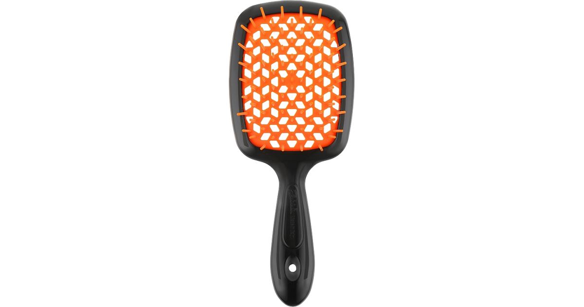 Гребінець для волосся Janeke Superbrush, Чорний з поморанчевим