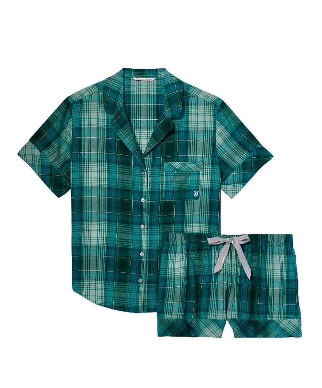 Фланелева піжама Victoria's Secret Flannel Short PJ Set із шортами