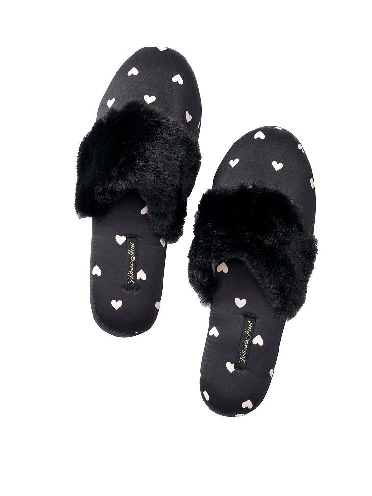 ДОМАШНИЕ ТАПОЧКИ VICTORIA’S SECRET SLIPPERS HEARTS PRINT