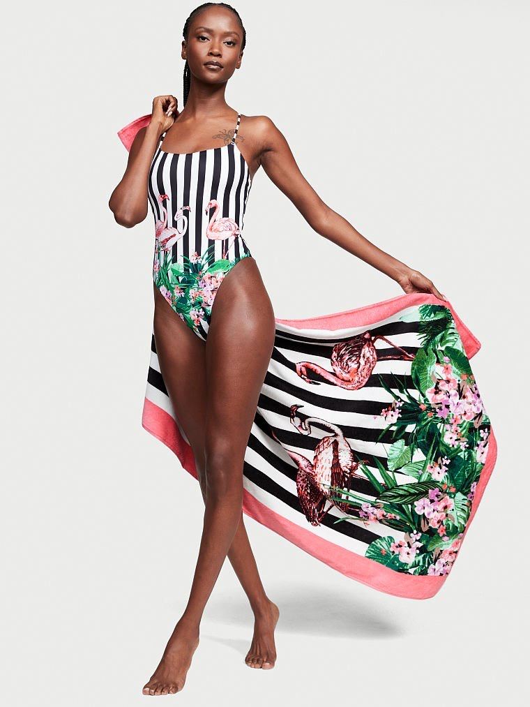 рушник для пляжу VICTORIA’S SECRET COTTON FLAMINGO BEACH TOWEL