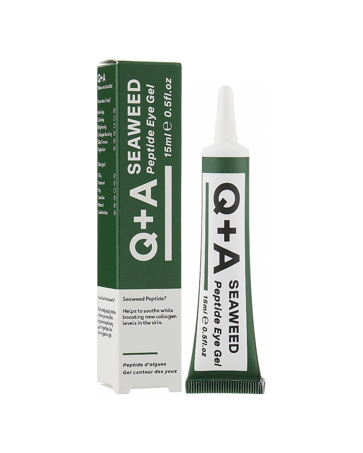 Гель для зони навколо очей Q+A - Seaweed Peptide Eye Gel (15ml)