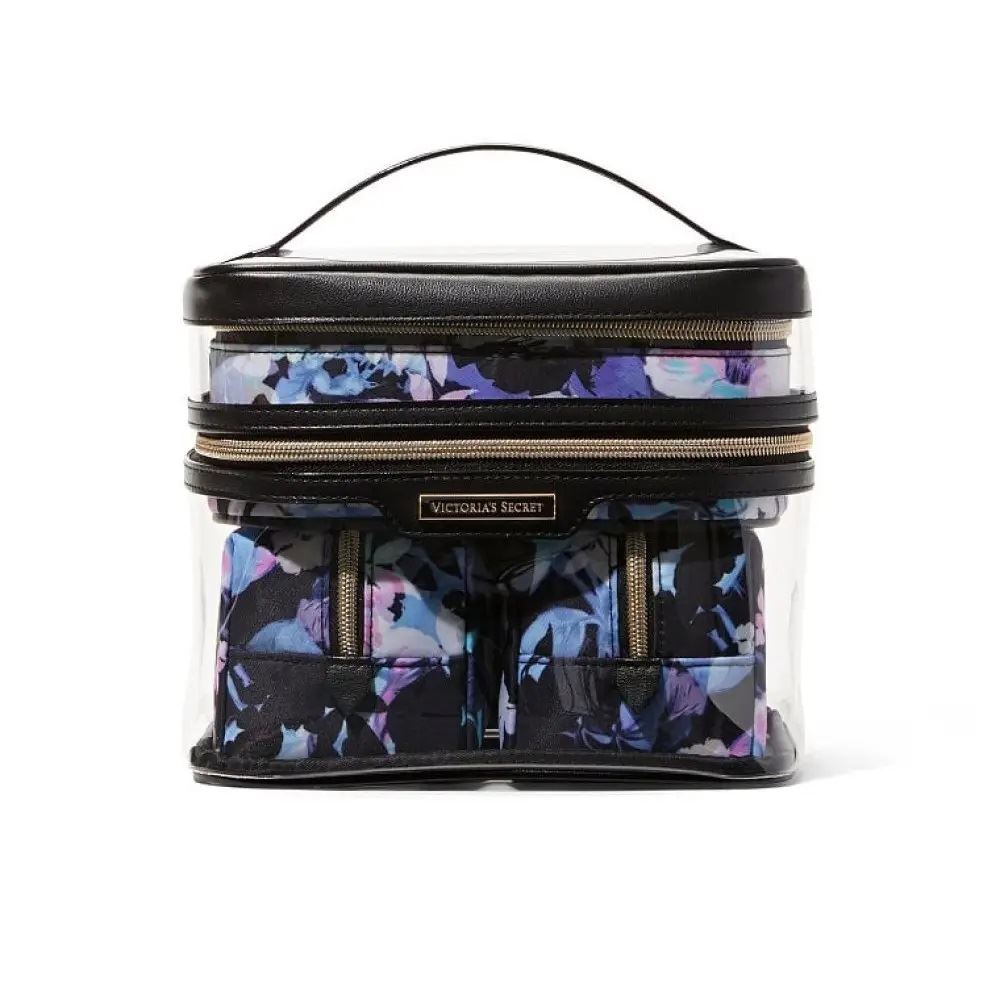 Набір косметичок 4-in-1 Train Case Floral Noir