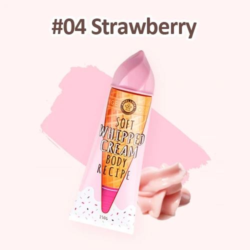 Angel Looka Крем для тела Whipped cream body recipe с ароматом клубники, 150г