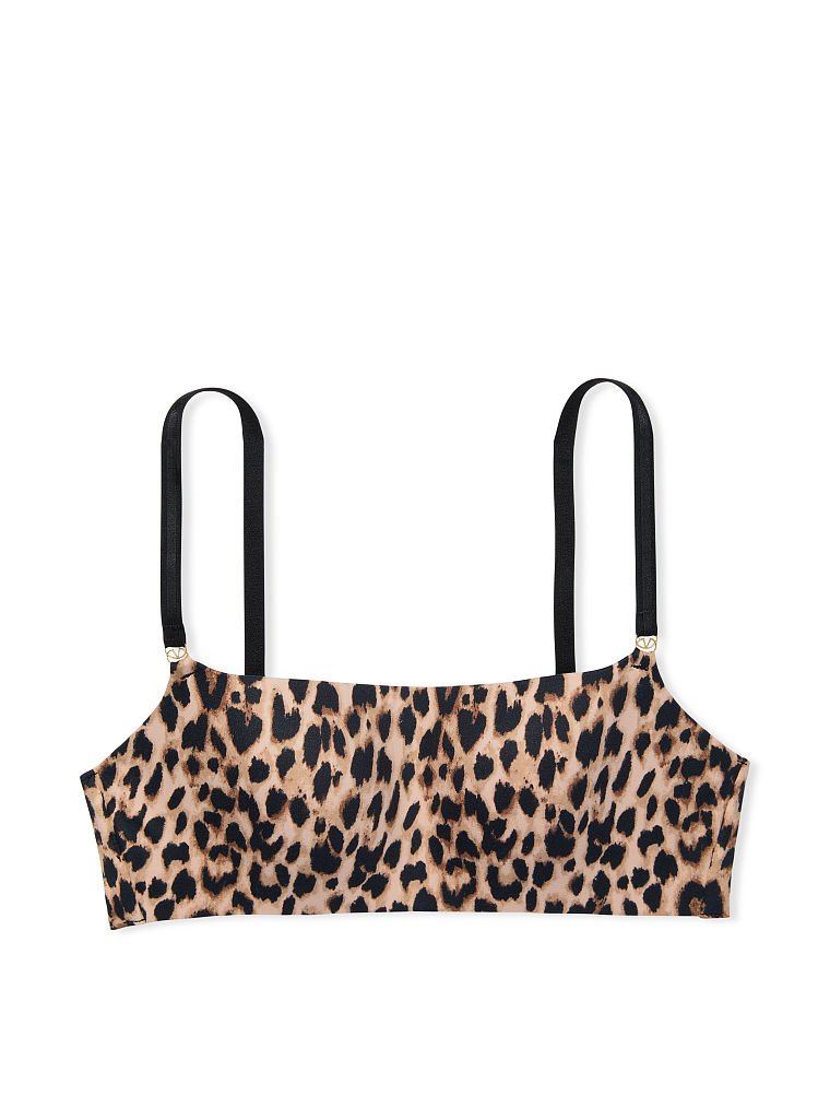 Гладкий бюст Victoria’s Secret - Smooth Straight-Neck Lounge Bra Classic (Leopard Print)