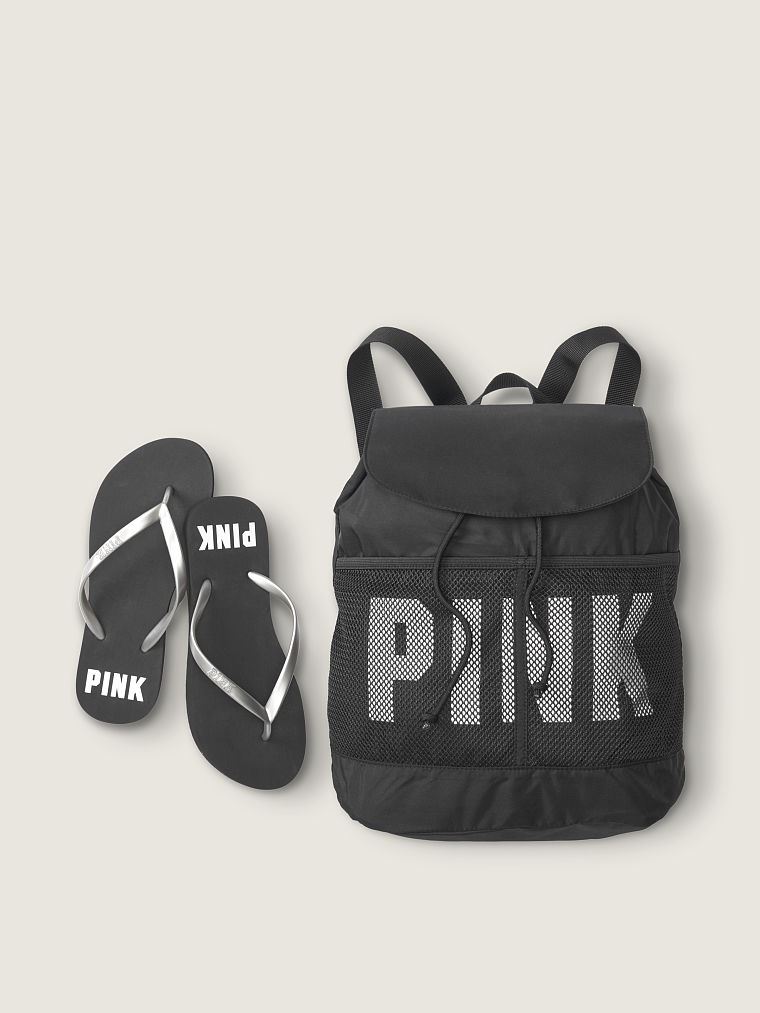 Набор Pink Рюкзак + шлёпанцы DRAWSTRING BACKPACK & FLIP FLOPS