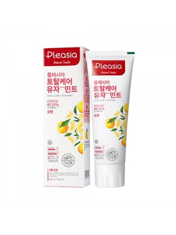 Оздоравливающая зубная паста с мандарином и солью Amore Pacific Pleasia Yuzu Salt Toothpaste, 100мл