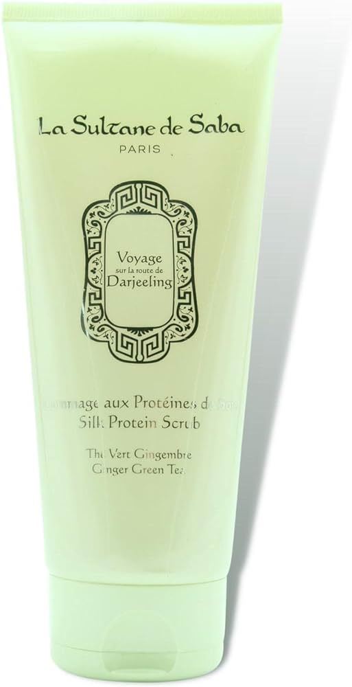 Скраб для тіла з протеїнами шовку La Sultane De Saba Silk Protein Scrub Voyage Sur La Route de Darjeeling The Vert Gingembre Ginger Green Tea