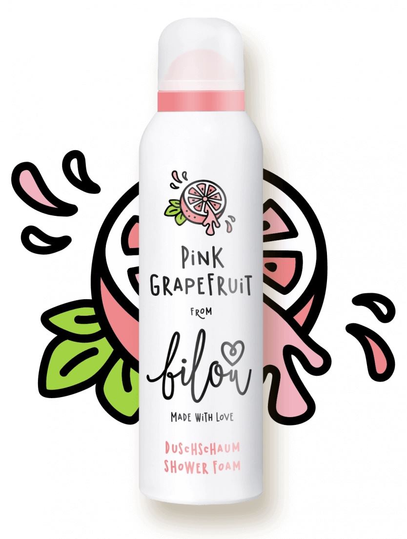 Пінка для душу "Рожевий Грейпфрут" Bilou - pink grapefruit