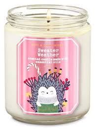 Свеча однофитильная Bath&body works Sweater weather
