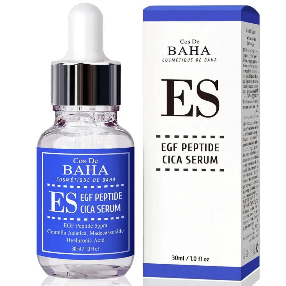 Омолоджувальна заспокійлива сироватка з EGF та пептидами Cos De Baha ES EGF Peptide Serum 30 мл