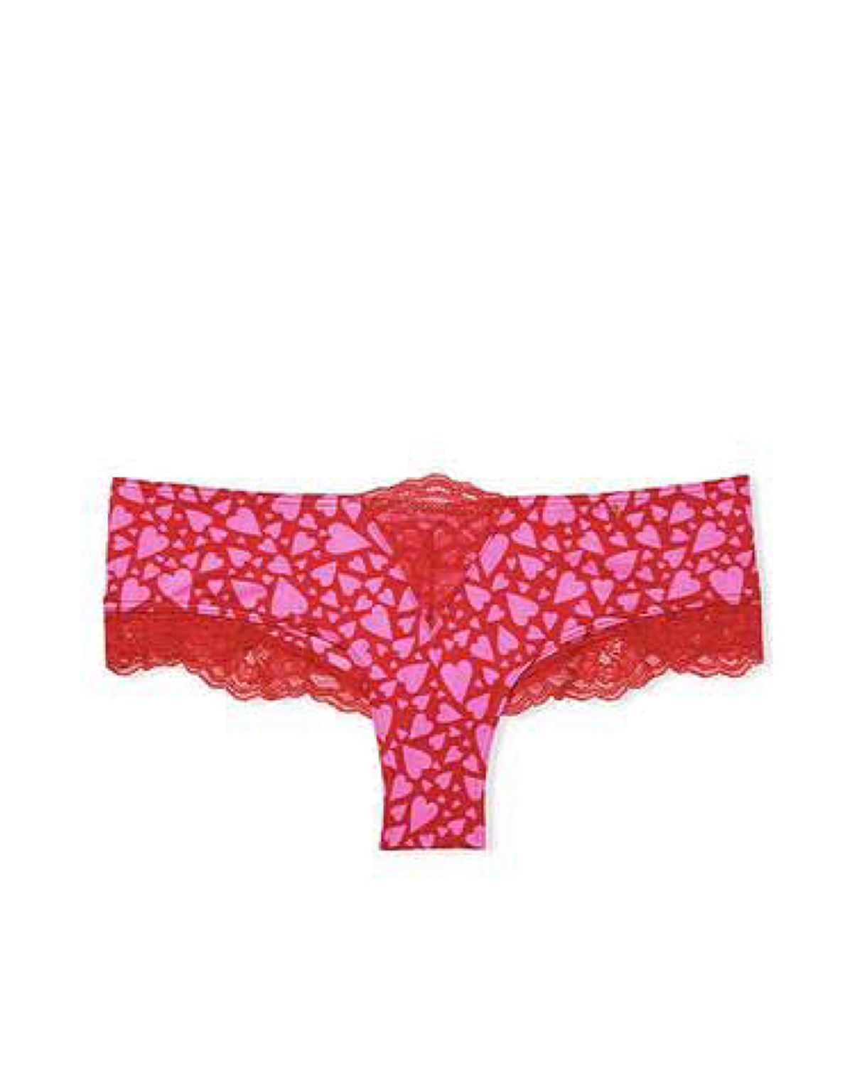 ТРУСИКИ ЧИКИ VICTORIA'S SECRET VERY SEXY LACE CHEEKY PANTY Pink hearts