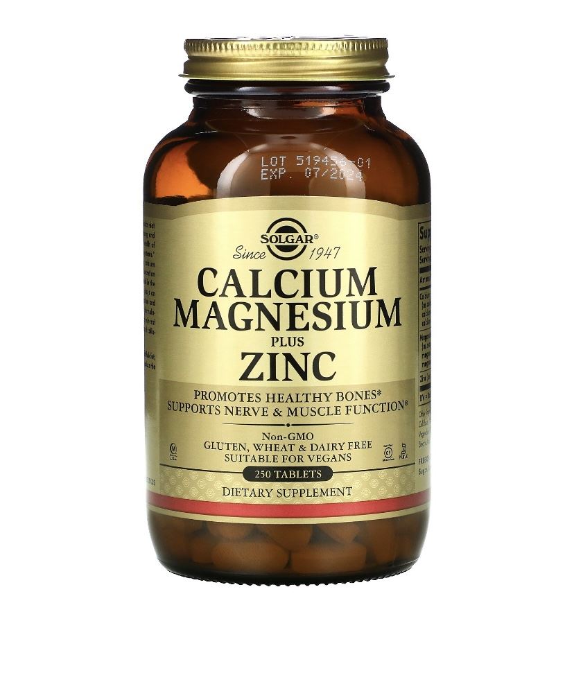 Кальцій магній цинк (Calcium Magnesium Zinc), Solgar, 250 таблеток
