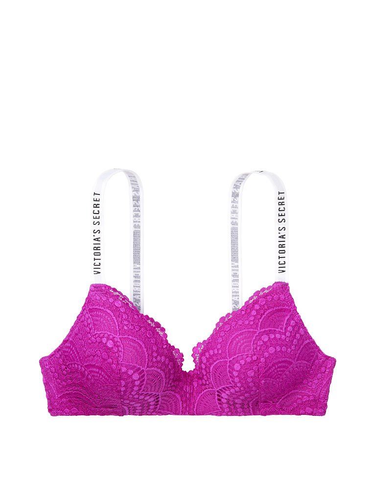 Бюст Victoria’s Secret lace lightly lined wireless Bra фуксия