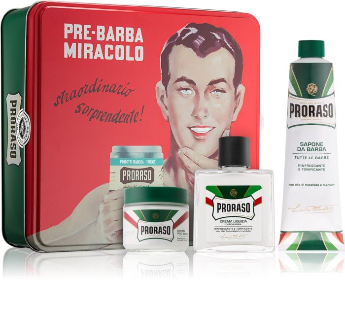 Вінтажний набір для чоловіків Proraso Gino (крем для гоління 150 мл + бальзам після гоління 100 мл + крем до гоління 100 мл)