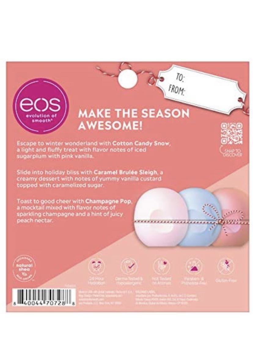 Набір  з 3 бальзамів для губ EOS super soft  Shea lip balm