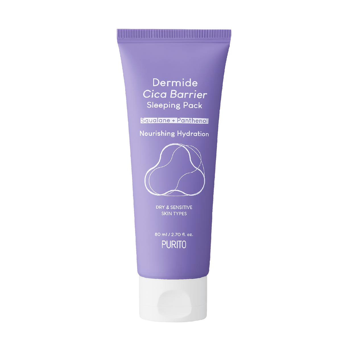 Purito - Dermide Cica Barrier Sleepping Pack - Нічна крем-маска, що відновлює, - 80ml