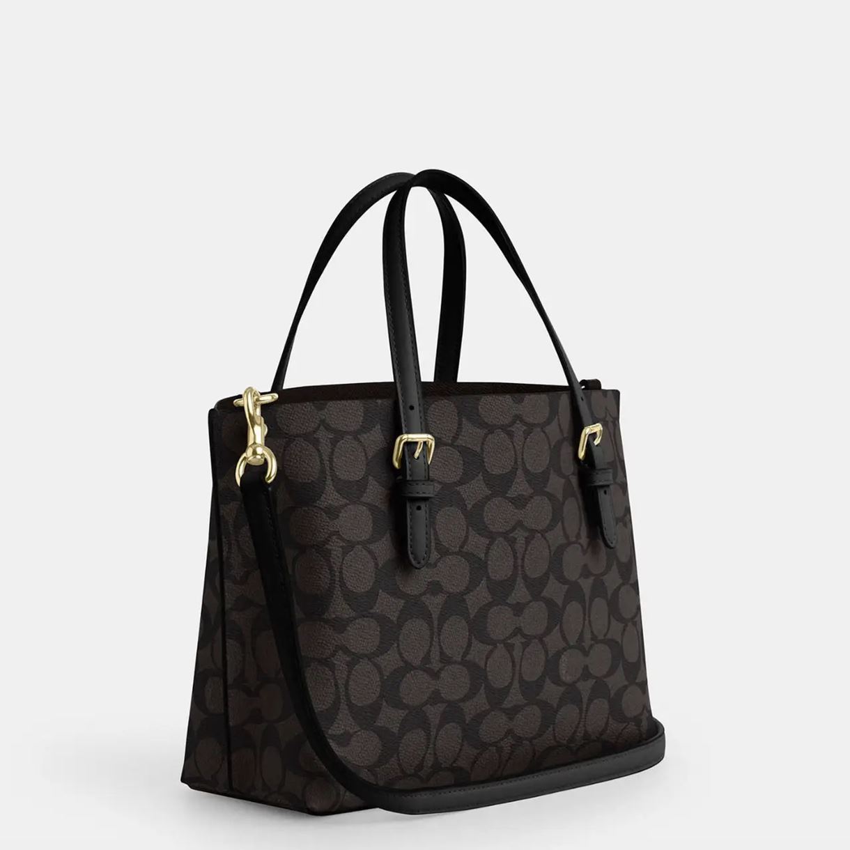 Сумка жіноча Coach Mollie Tote Bag In Signature Canvas Коричневий