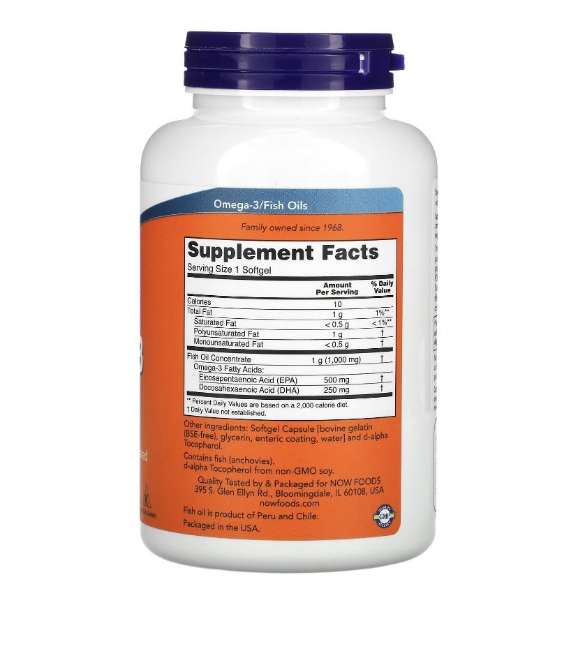 Ультра Омега -3 NOW Foods, 180 капсул