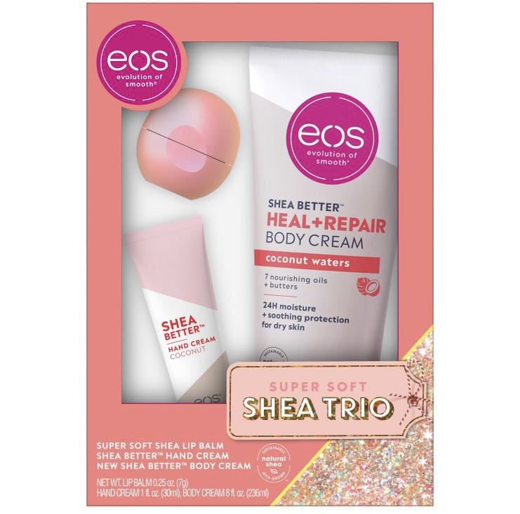 Набір EOS super soft Shea trio lip balm Shea better, hand cream , body cream