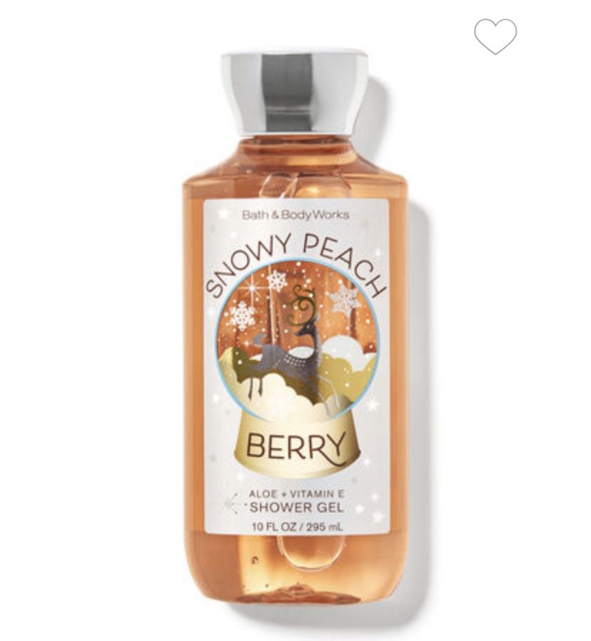 Гель для душа Bath and body works Snowy peach berry
