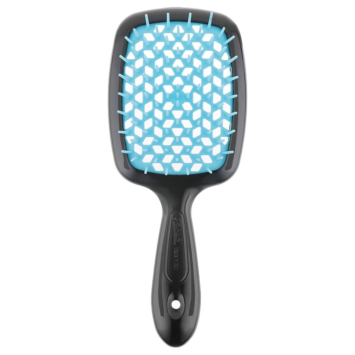 Гребінець для волосся Janeke Superbrush, Чорний з блакитним