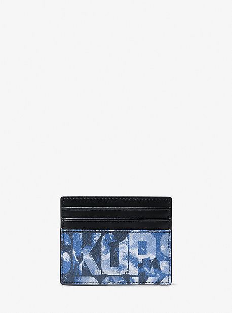 Кардхолдер Michael Kors - Cooper Graphic Logo Tall Card Case Blue White