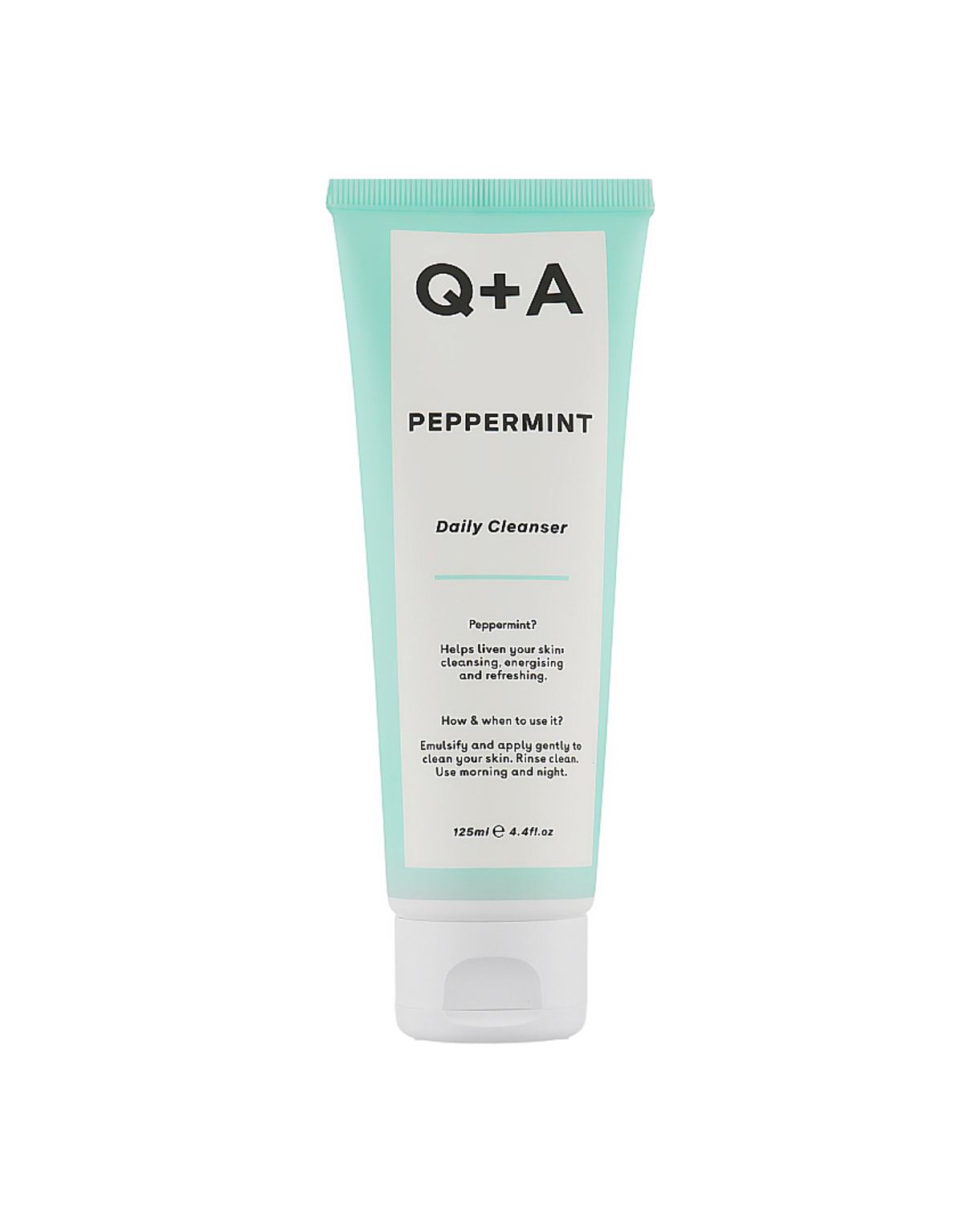 Очищувальний гель для обличчя Q+A - Peppermint Daily Cleanser