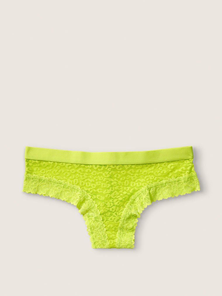 Трусики Victoria’s Secret Pink WEAR EVERYWHERE LACE CHEEKSTER Салатные