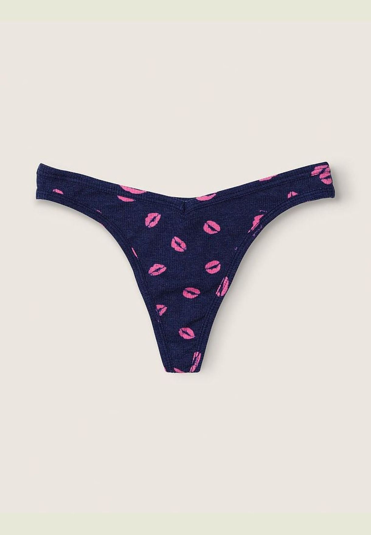 ТРУСИКИ-СТРІНГИ Victoria's Secret PINK Cotton Thong, kisses