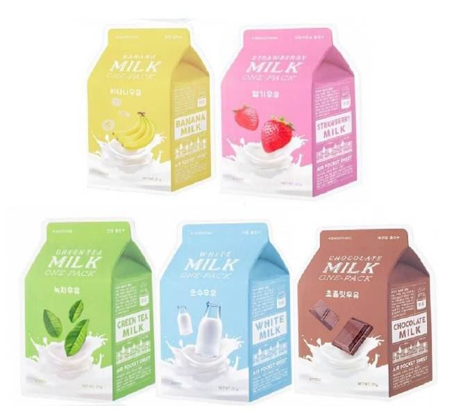 Набір молочних масок  A'Pieu Milk One Pack 5 шт