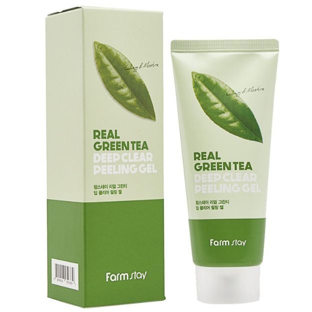 Глибоко очищувальний пілінг-гель для обличчя FarmStay Green Tea Deep Clear Peeling Gel