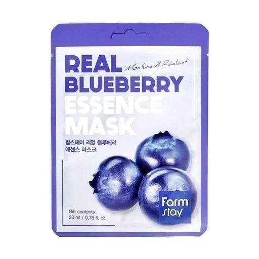 Тканинна маска для обличчя з екстрактом чорниці FarmStay Real Blueberry Essence Mask