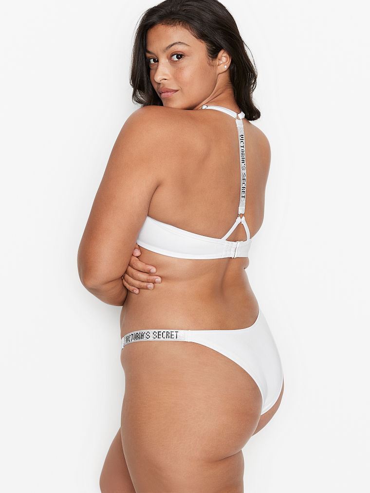 Купальник зі стразами Victoria’s Secret push up White S