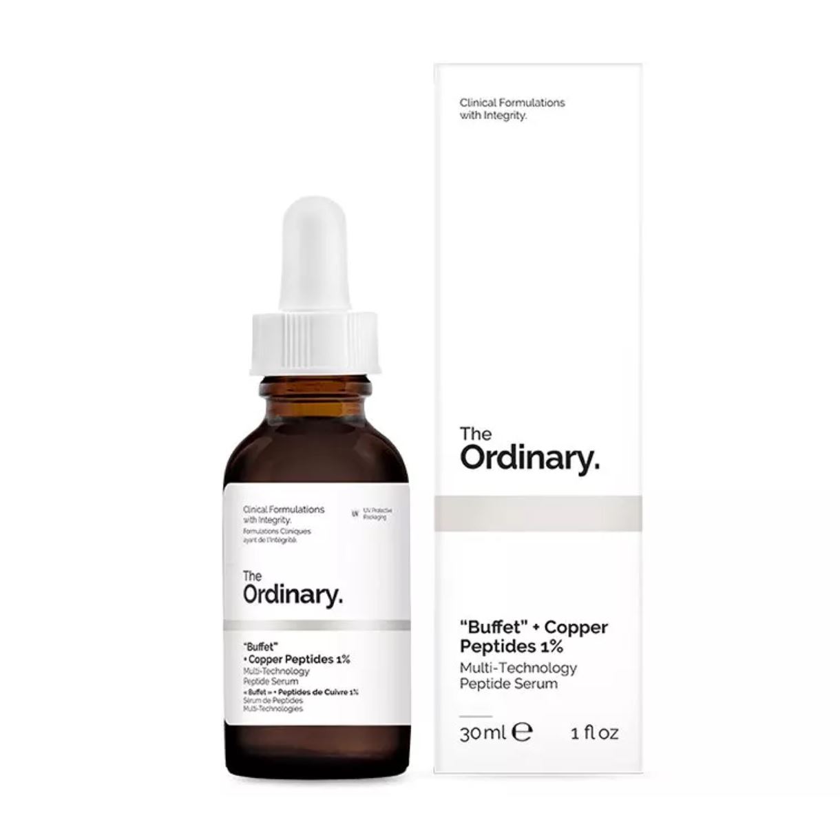 Антивікова пептидна сироватка для обличчя The Ordinary - “Buffet” + Copper Peptides 1% - 30ml