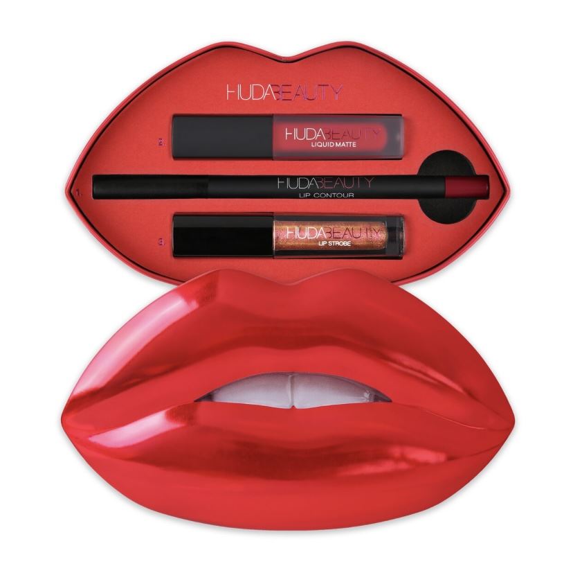 Набір для макіяжу губ HUDA BEAUTY Contour & Strobe Lip Set, Heartbreaker & Shameless