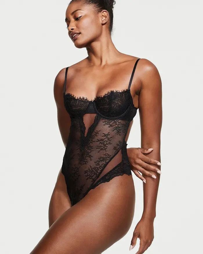 РОЗКІШНИЙ ПЕНЬЮАР VERY SEXY WICKED UNLINED BALCONETTE ВІД VICTORIA'S SECRET - BLACK