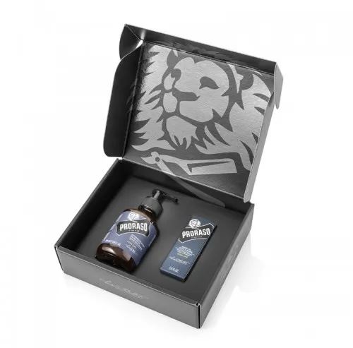 Чоловічий набір для бороди Proraso Duo Pack Oil + Shampoo Azur Lime