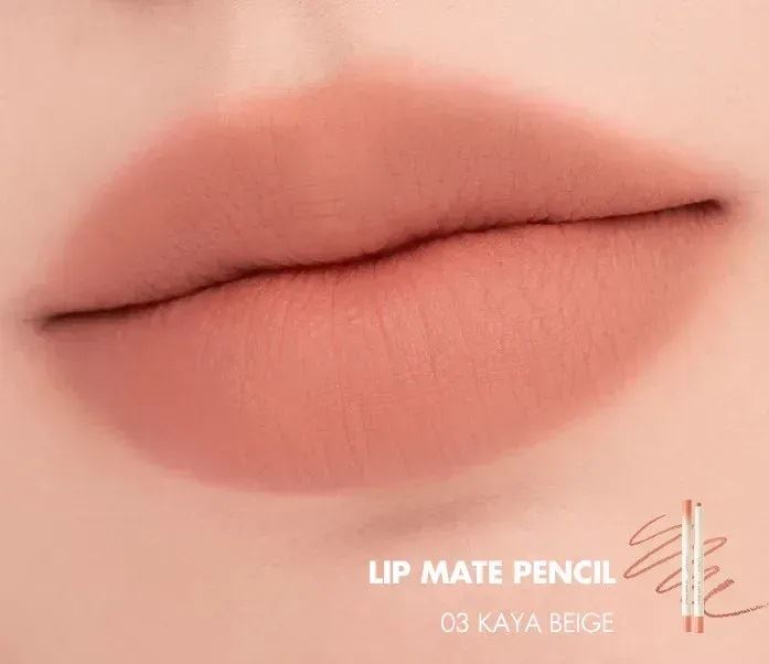 Rom&nd Персиково-бежевий олівець для губ Rom&nd Lip Mate Pencil 03 Kaya Beige