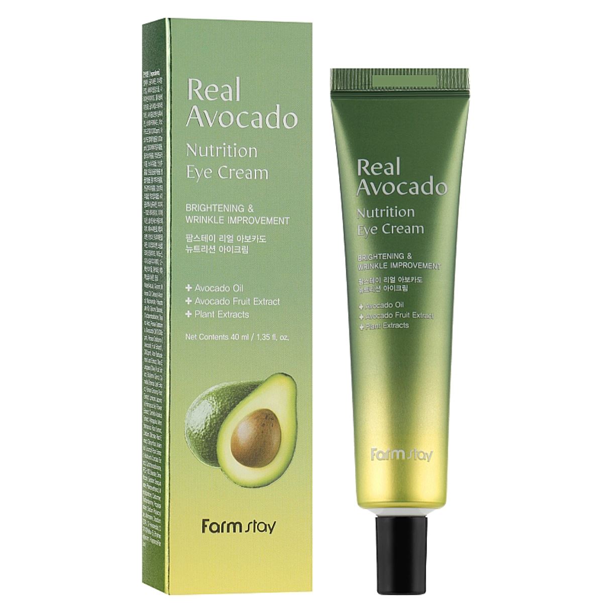 Живильний крем для повік з олією авокадо FarmStay Real Avocado Nutrition Eye Cream 40ml FarmStay