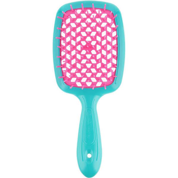Гребінець для волосся Janeke Superbrush, Бірюзова з рожевим