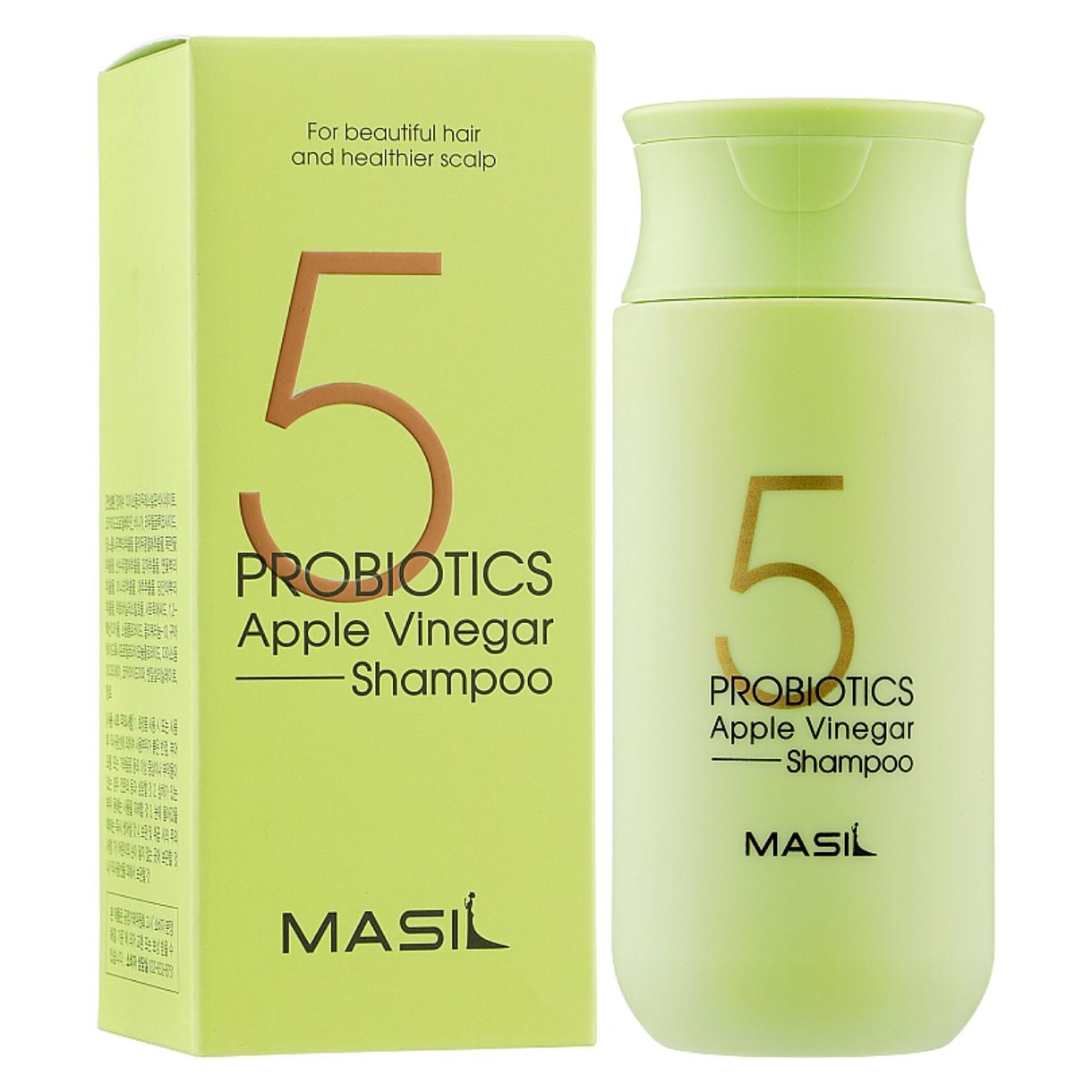 М'який бессульфатний шампунь з проботіками і яблучним оцтом Masil 5 Probiotics Apple Vinegar Shampoo