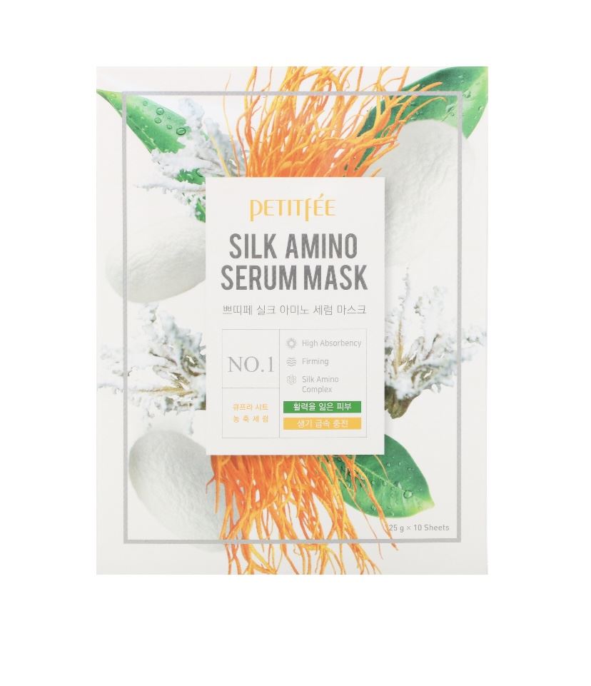 Маска для обличчя з протеїном шовка Petitfee&Koelf Silk Amino Serum Mask
