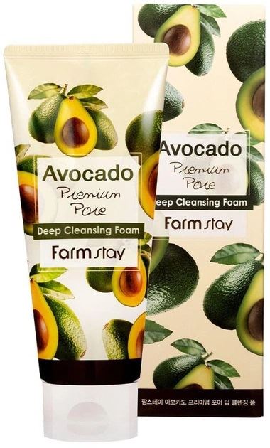 Очисна пінка для обличчя FarmStay Avocado Premium Pore Deep Cleansing Foam з екстрактом авокадо 180 ml